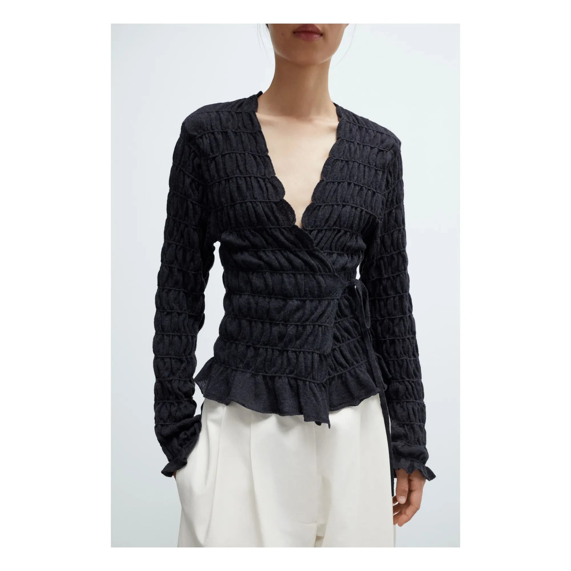 Cordera - Merino Wool Cardigan | Charcoal Gray