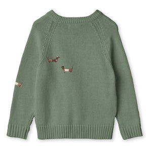 Fliink - Mahdi Dogs Organic Cotton Sweater | Sea Green