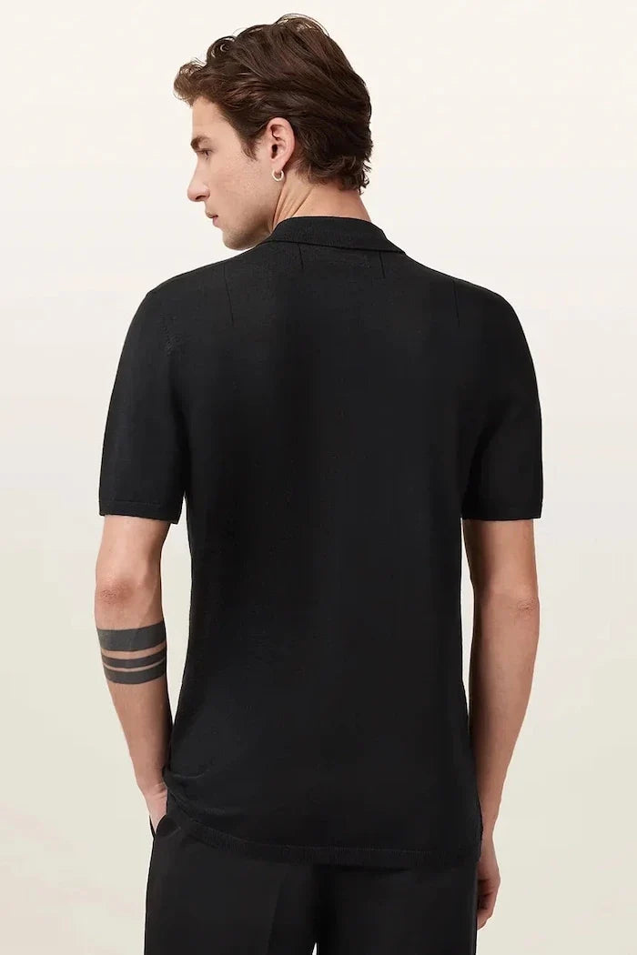 AllSaints Erkek Yün Yakalı Tişört MODE