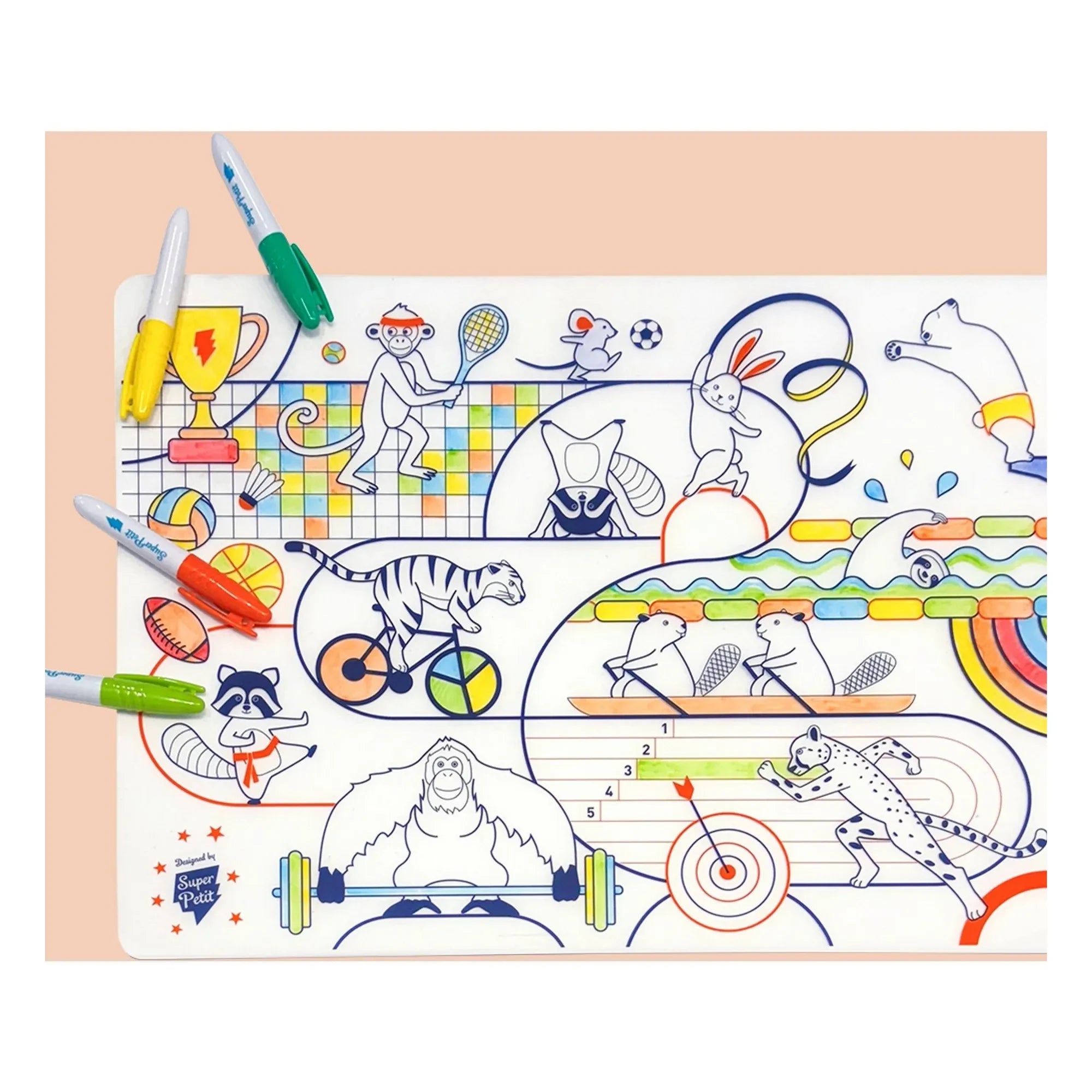 Superpetit - 5 Felt-tip Sports Painting Sets