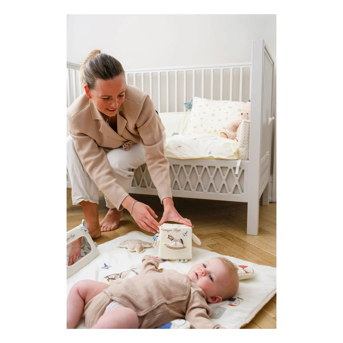 Cam Cam - Vintage Toys Pillow | Beige
