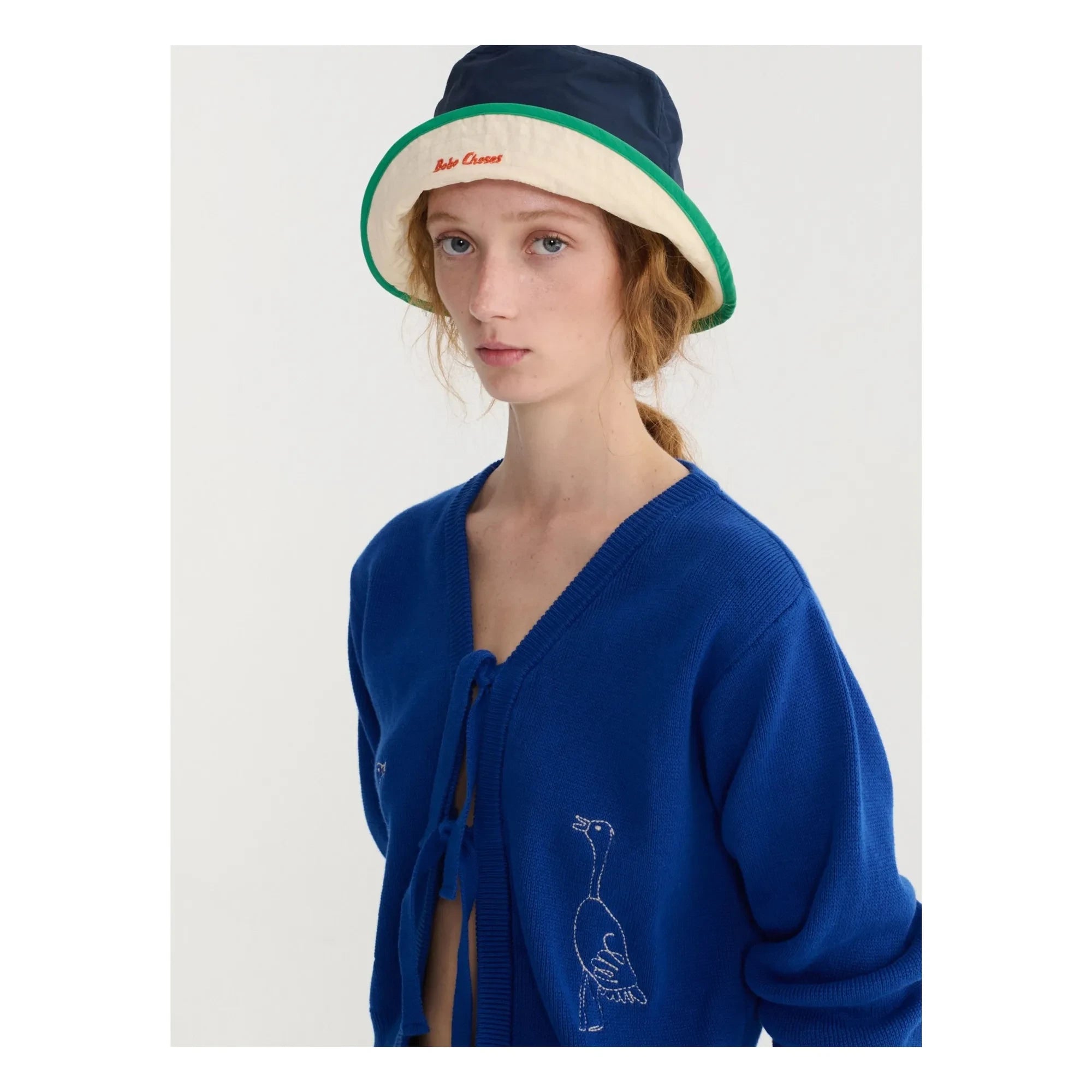 Bobo Choses - Color Block Recycled Cotton Hat | Blue