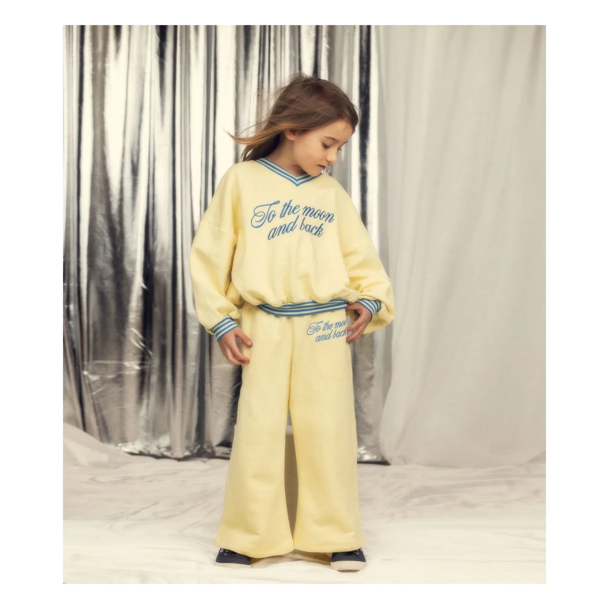 Mini Rodini - Back to the Moon and Sun Sweat Organic cotton | Yellow