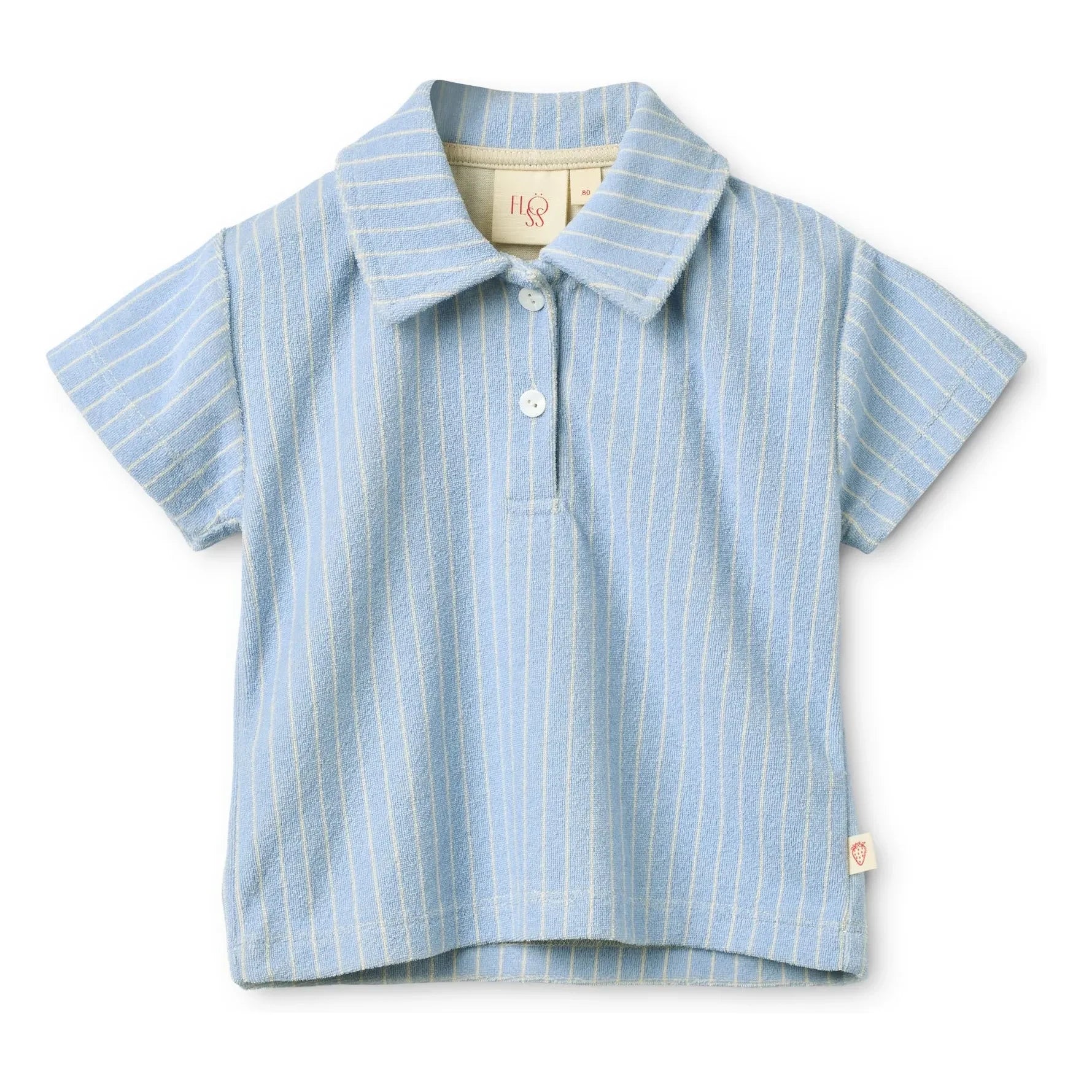 Flöss - Norh Striped Polo T-Shirt | Blue