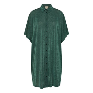 Momoni - Asado Metallic Dress | Green