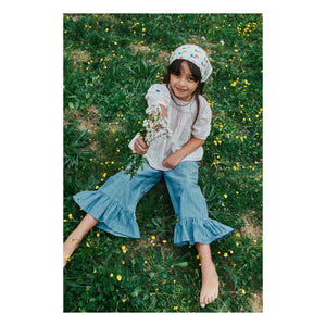 Emile et Ida - Blue Chambray Ruffled Pants
