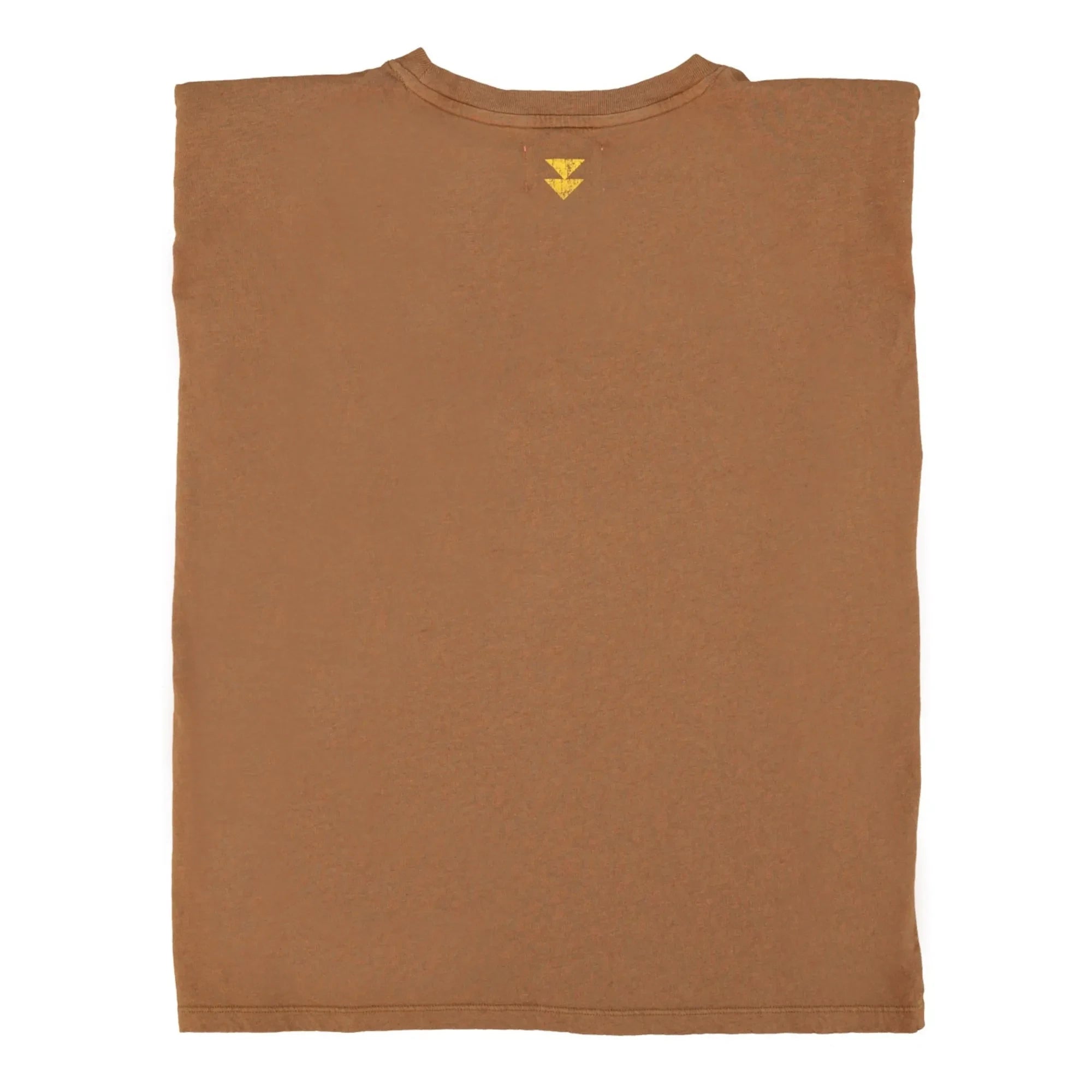 Sisters Department - Alicia Linen & Cotton T-Shirt with Shoulder Epaulettes | Brown