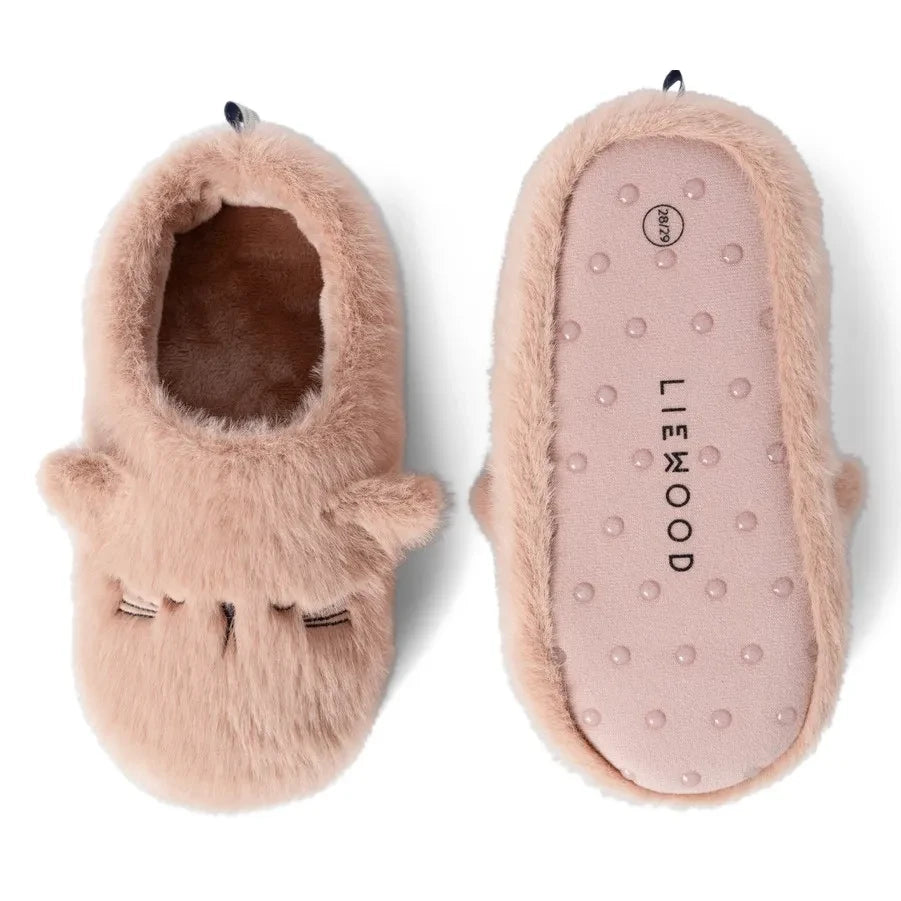 Liewood - Aviaja Cat Slippers Made from Recycled Fibers | Pink