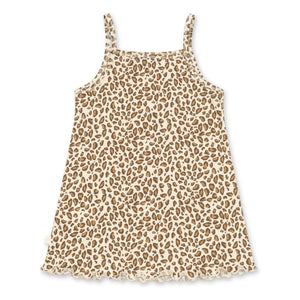 Konges Sløjd - Famo Leopard Organic Cotton Dress | Beige
