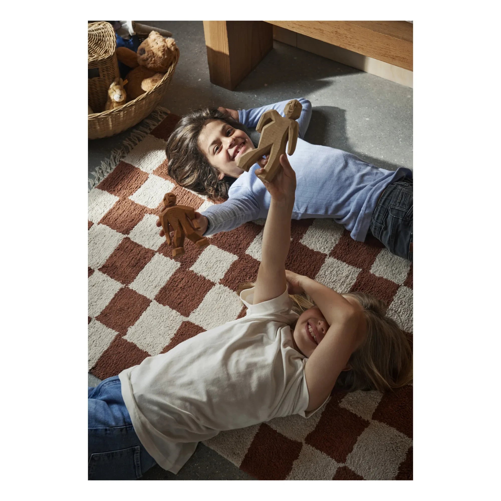 Ferm Living Kids - Mara Checkered Rug | Sand