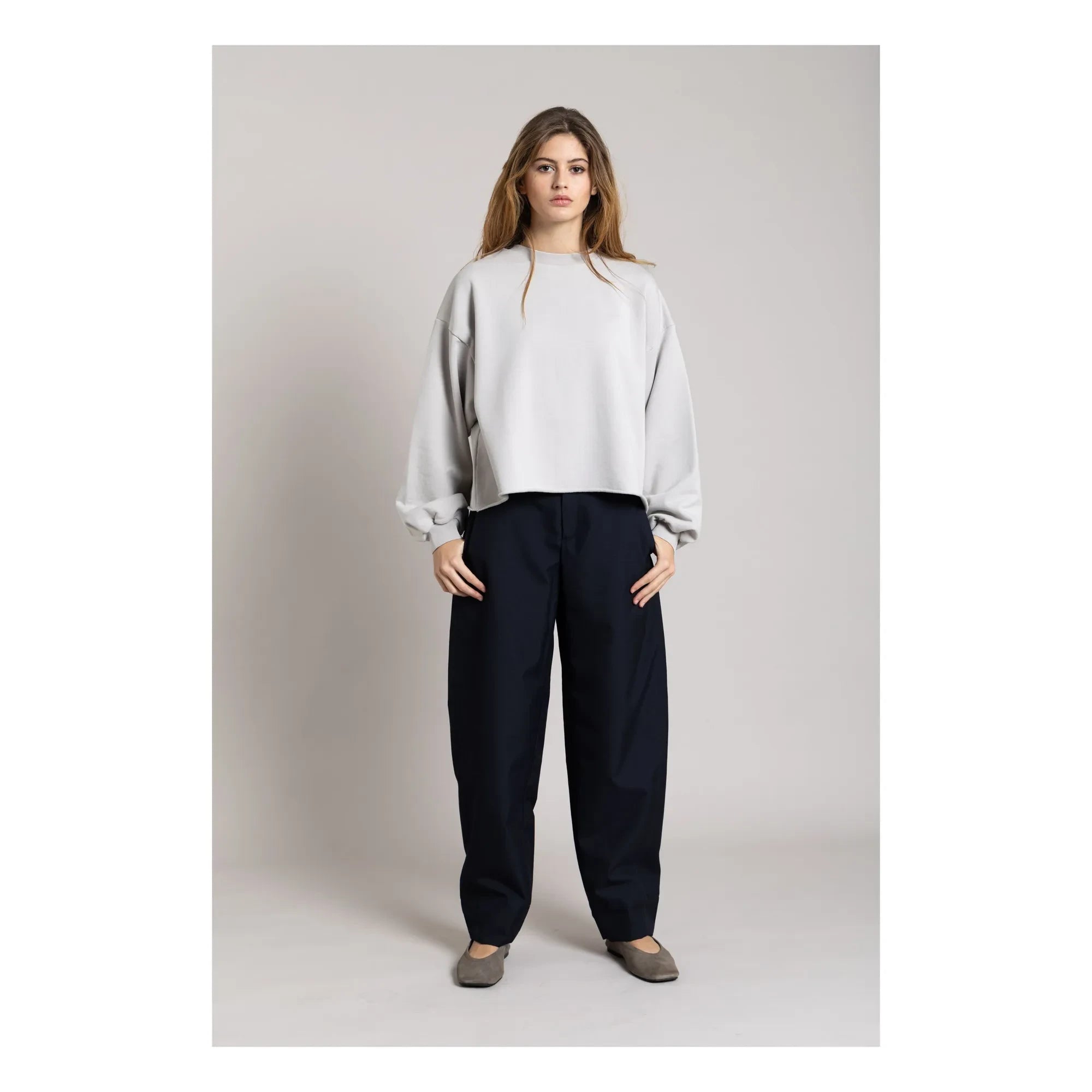 Smallable Woman - Bria Organic Cotton Sweatshirt | Pearl Gray