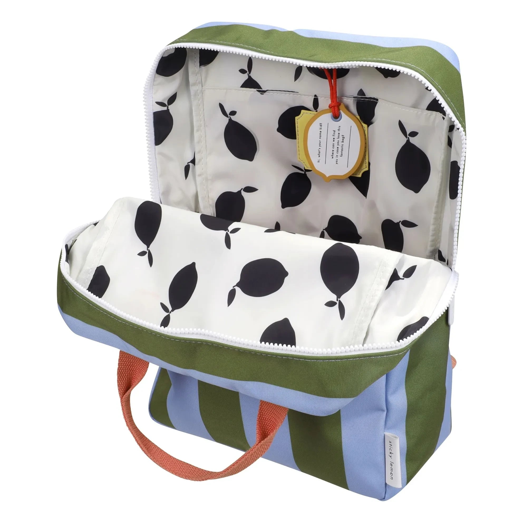 Sticky Lemon - Large Striped Backpack | Green