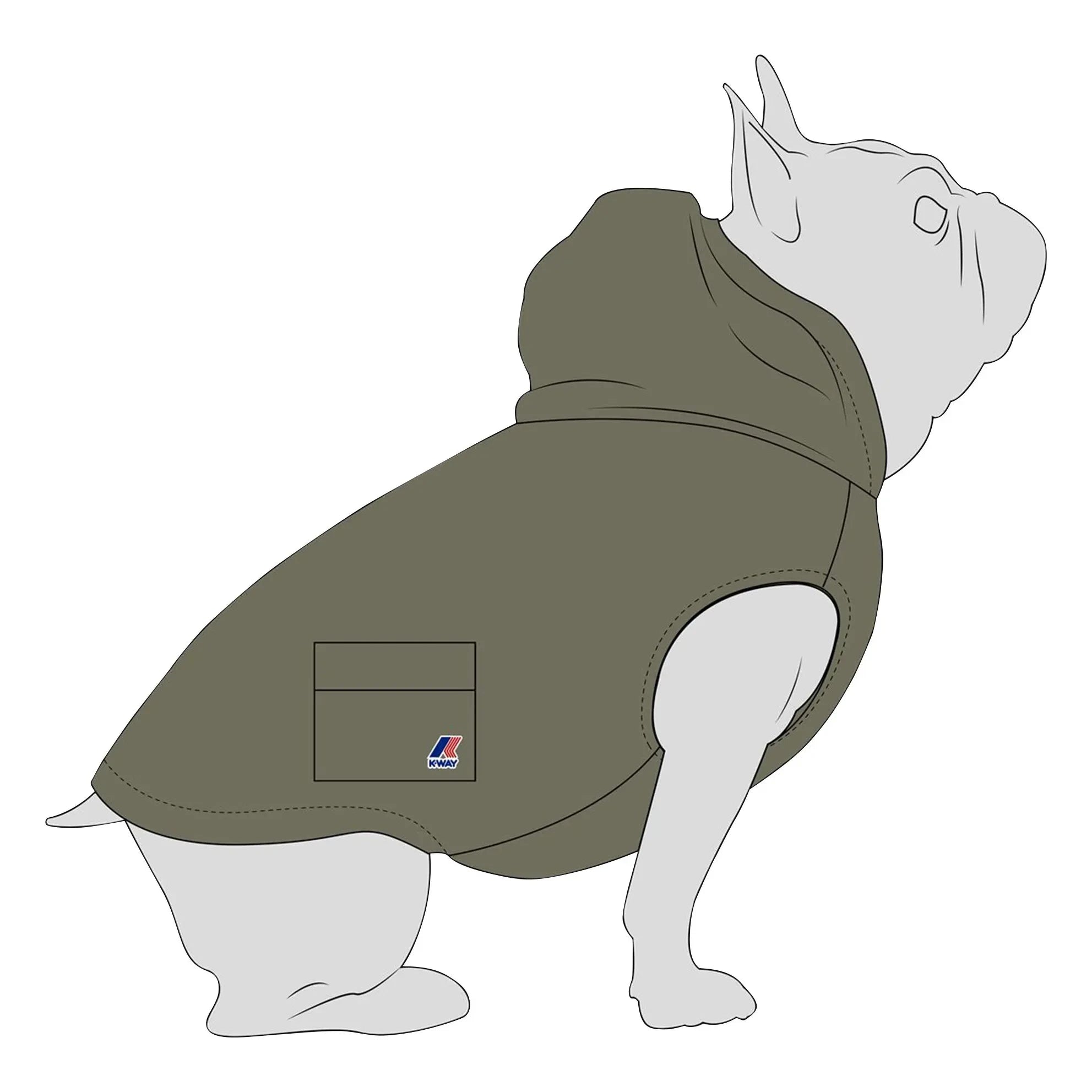 K-way - Le Vrai 4.0 Lassie Recycled Fiber Dog Raincoat | Khaki