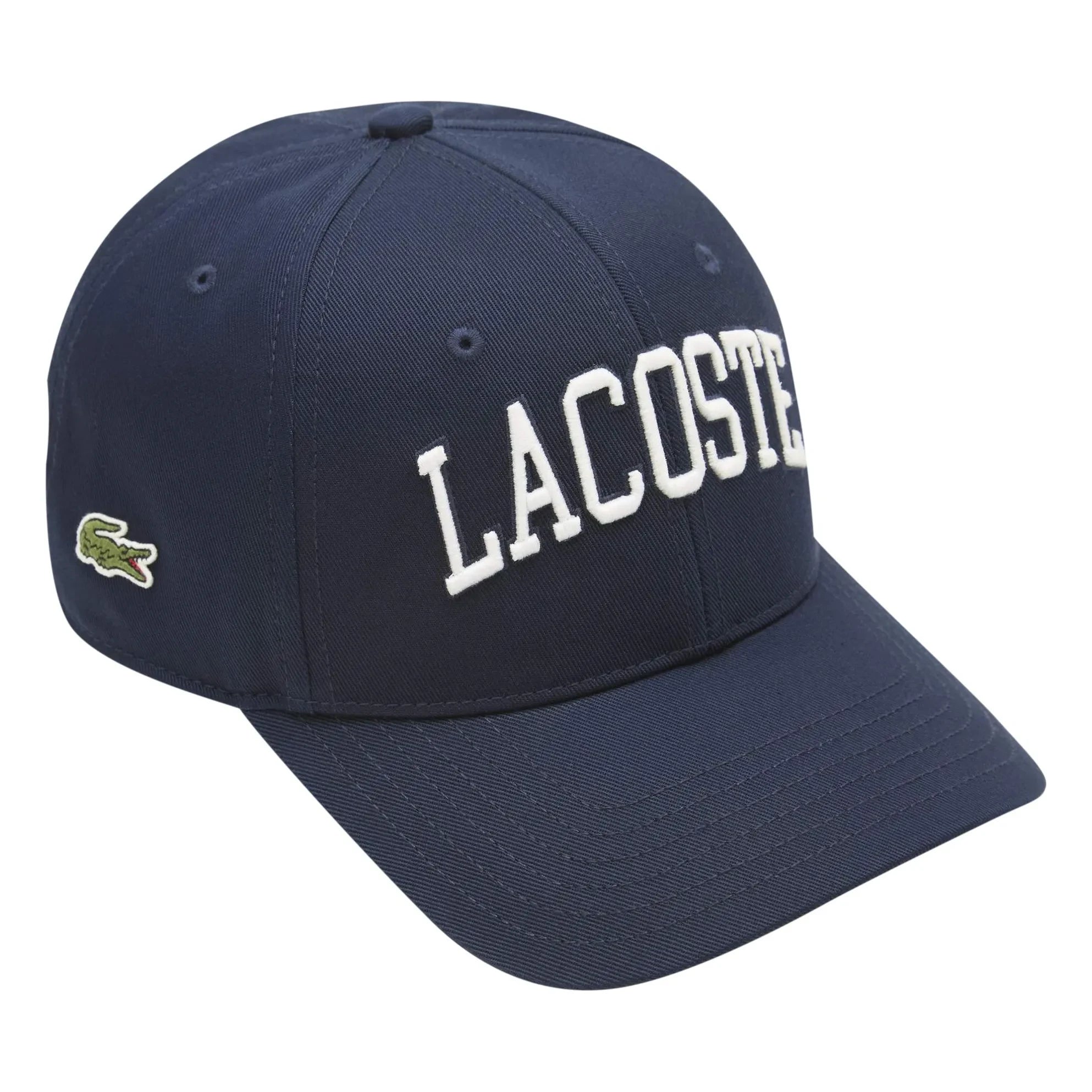 Lacoste - Wordmark Logo organik pamuk şapka | Lacivert