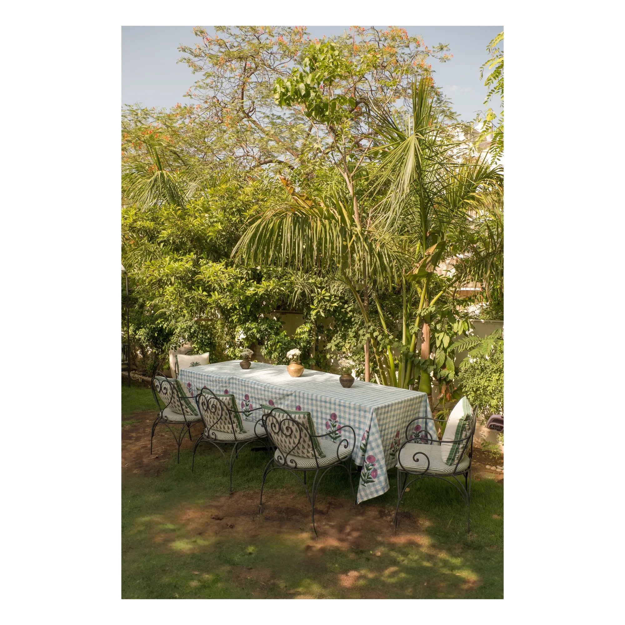 Doing Goods - Iris Checkered Tablecloth | Blue