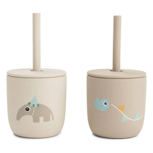 Done by deer - Pipette Celebration Glasses - Set of 2 | Sand