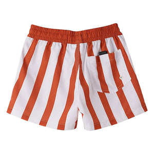 Fabula - Nino Striped Swimsuit Shorts | Terracotta