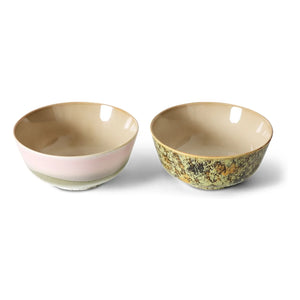 HKliving - Stone Ceramic Bowls - Set of 2 | Pink