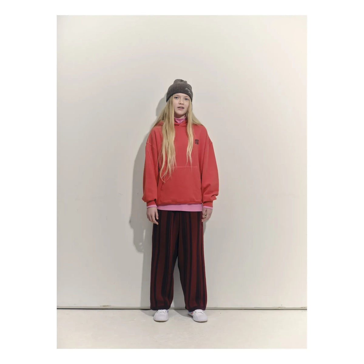 Main Story - Organik Pamuk Logolu Kapüşonlu Sweatshirt | Kırmızı