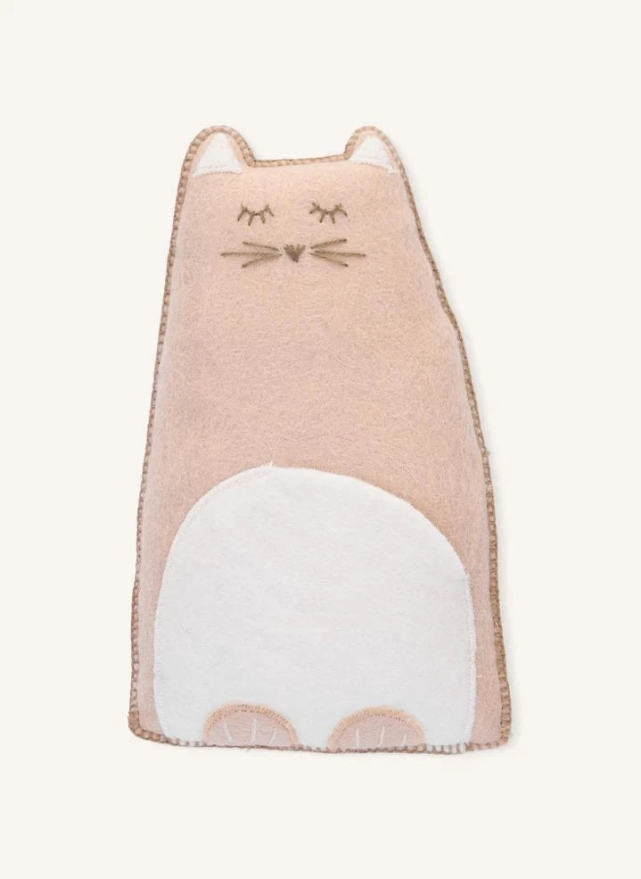 Muskhane - Pasu Kitty Felt Pillow | Powder Pink