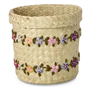 Rice - Wicker Storage Basket Flowers