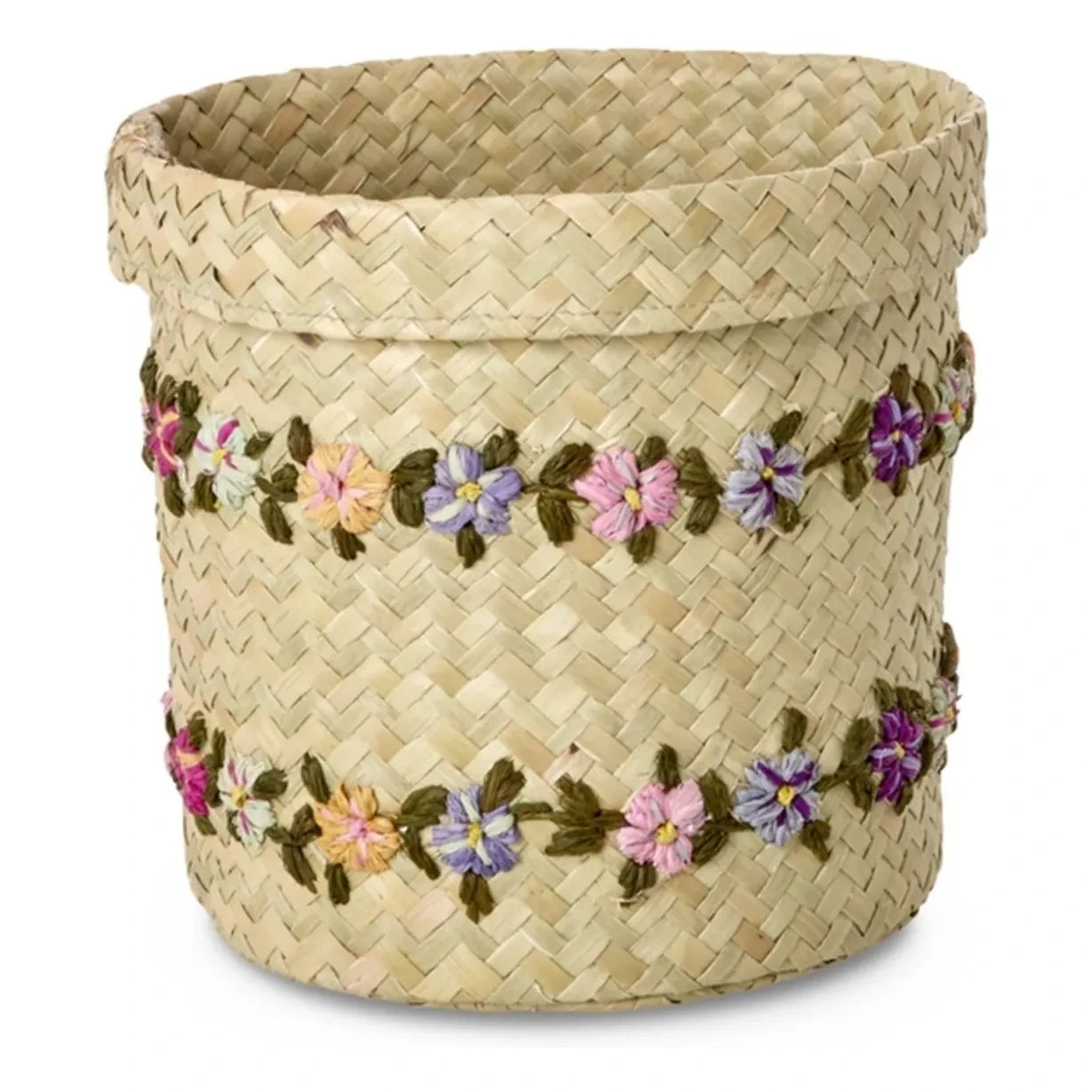 Rice - Wicker Storage Basket Flowers