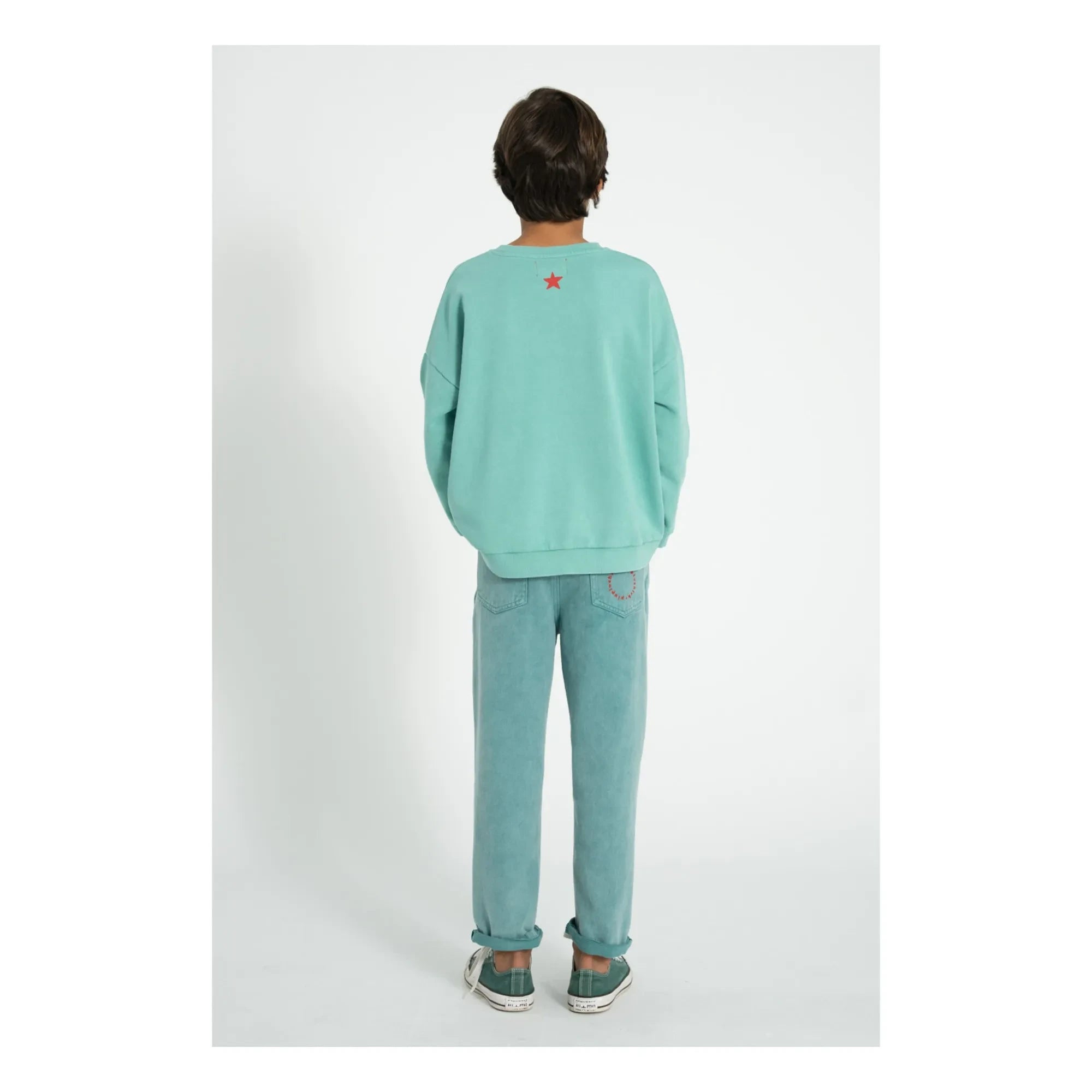 Piupiuchick - Peace organik pamuk sweatshirt | Turkuaz