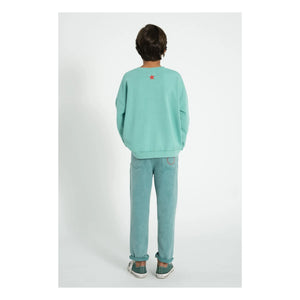 Piupiuchick - Peace organik pamuk sweatshirt | Turkuaz