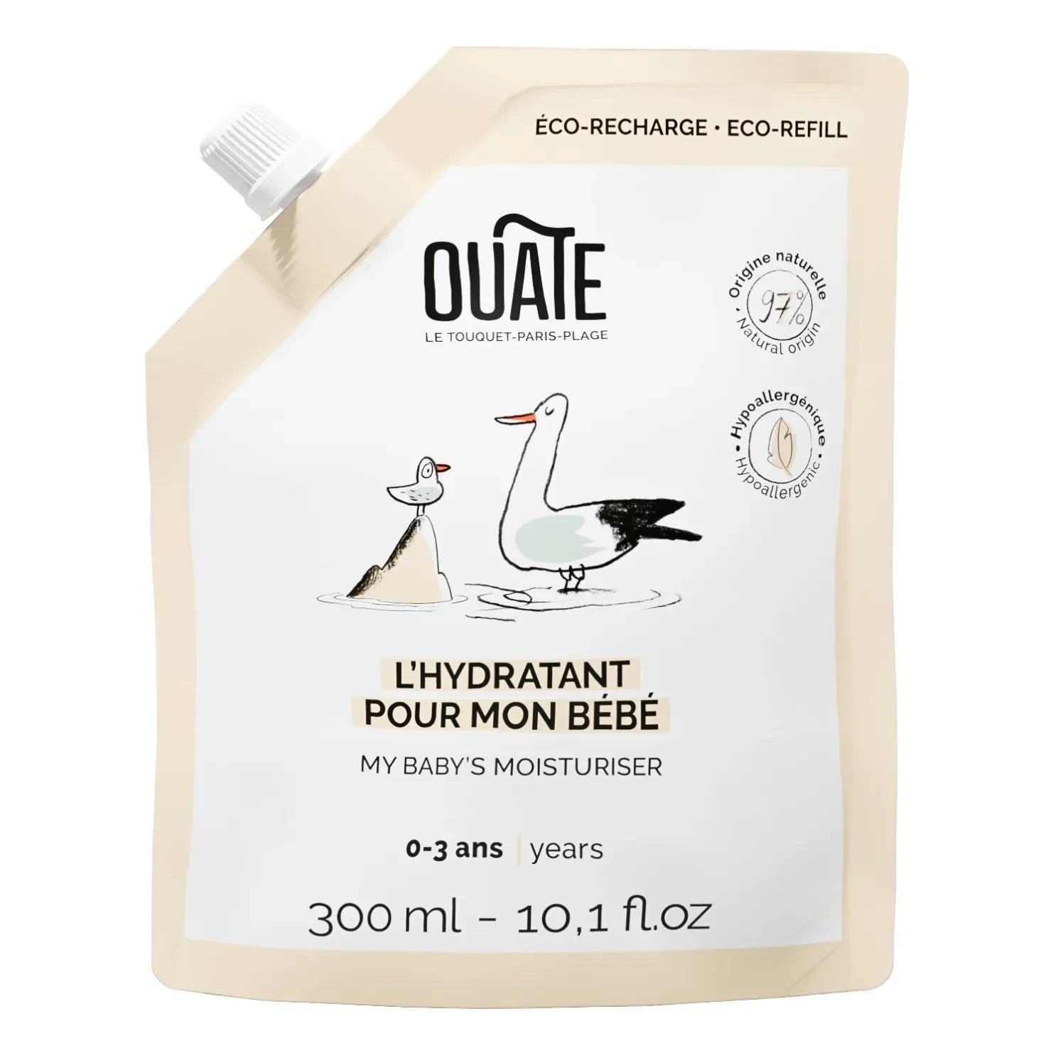 Ouate - Moisturizing Care for My Baby - Spare Refill - 300 ml