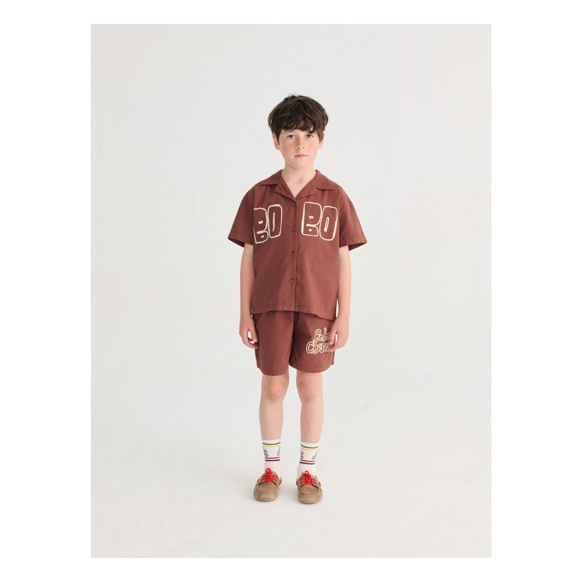 Bobo Choses - Bobo Choses Organic Cotton Elastic Shorts | Brown