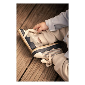 Donsje - Pluksel Striped Sneakers | Night Blue