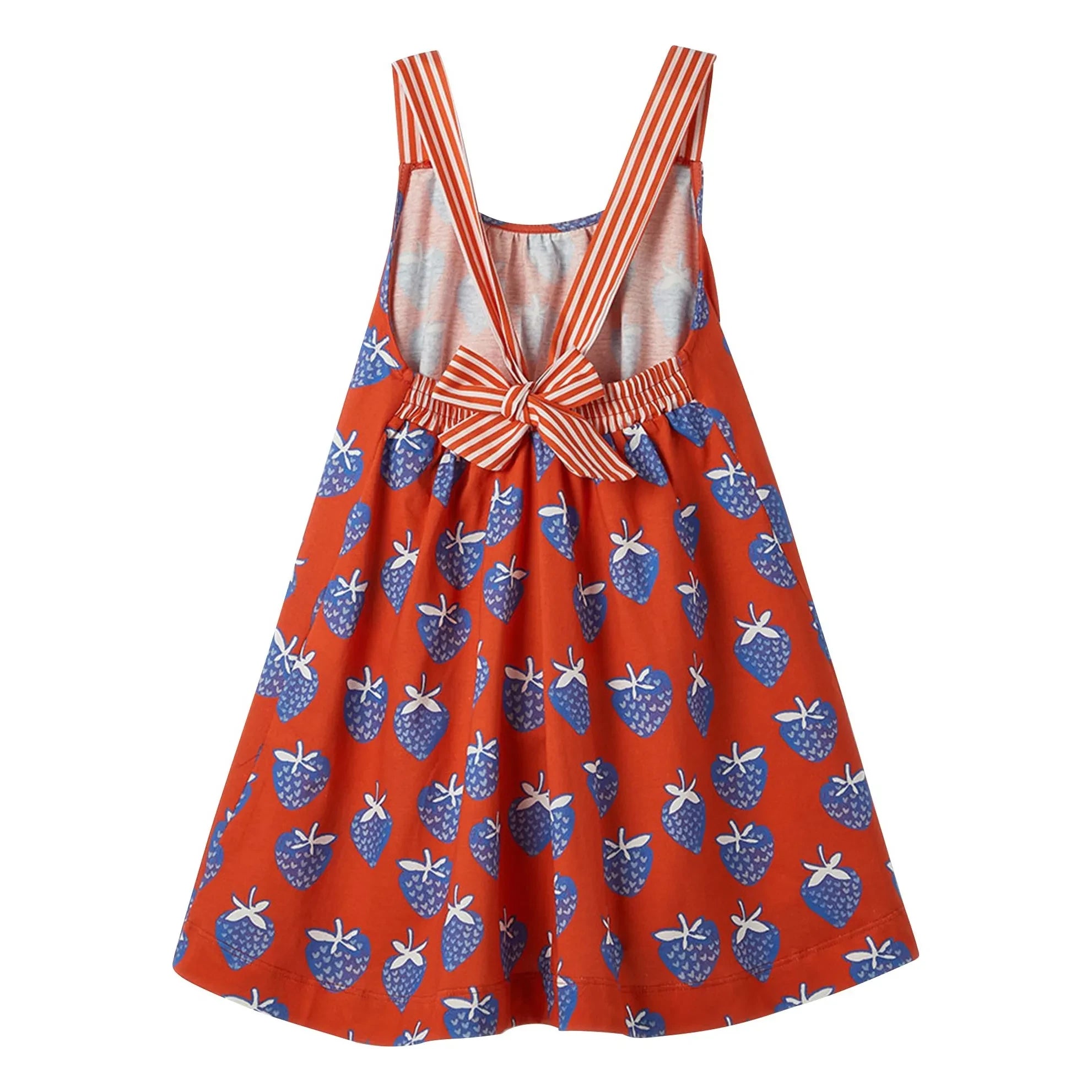 Fabula - Strawberry Patterned Flared Dress | Red