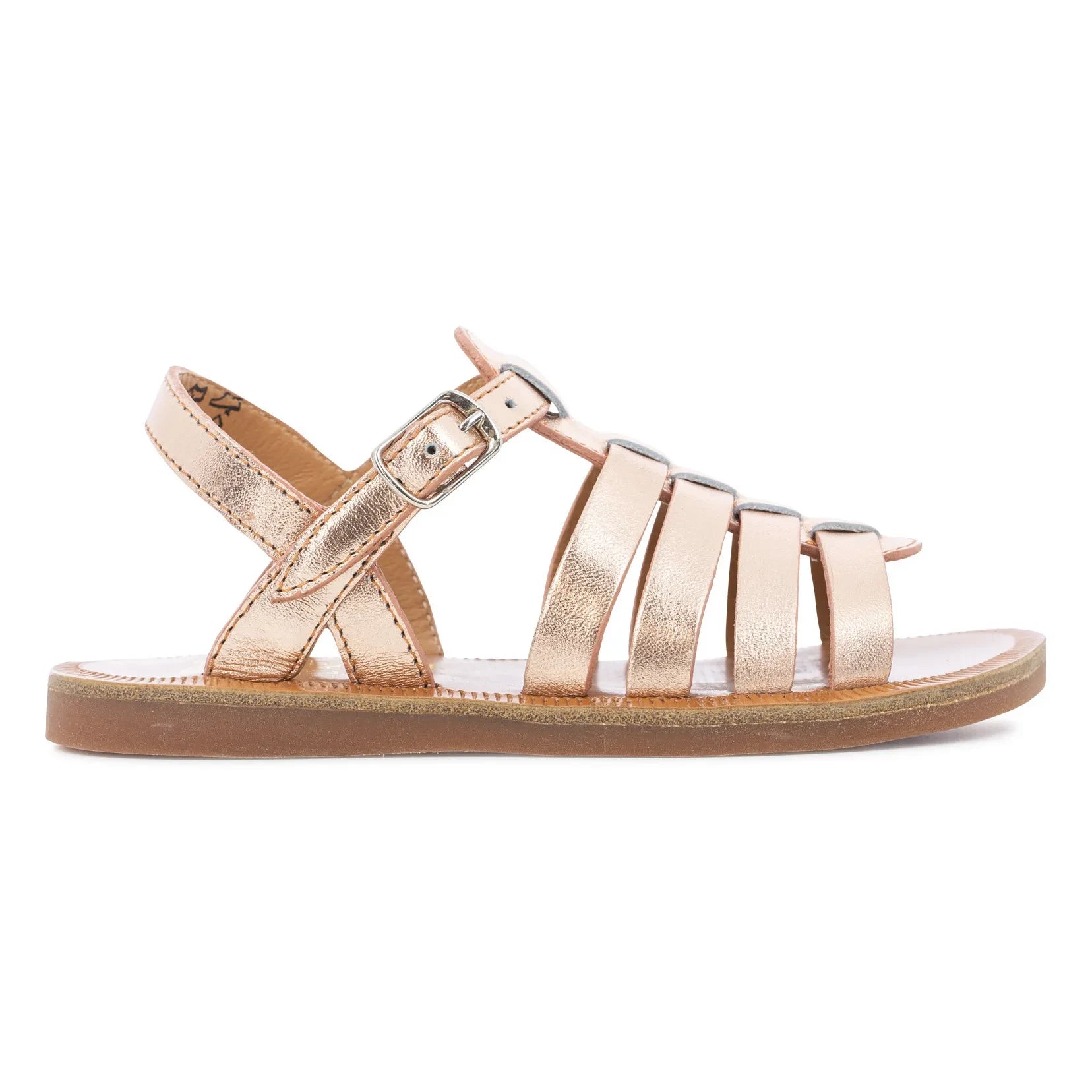Pom d'Api - Plagette Strapped Sandals | Rose Gold