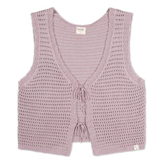 Matona - Sleeveless Knotted Organic Cotton Vest | Lavender
