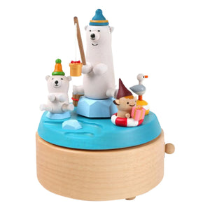 Wooderful life - Polar Bear Wooden Music Box