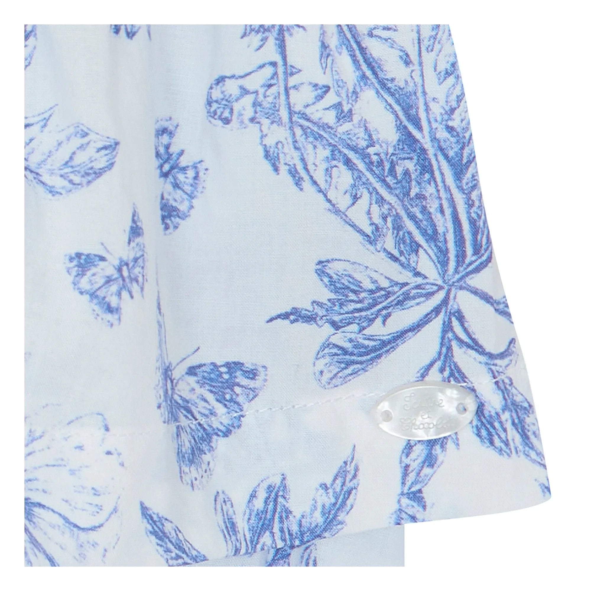 Tartine et Chocolat - Toile de Jouy'den İlham Alan Çiçek Desenli Üst ve Şort Takımı | Elektrik Mavisi
