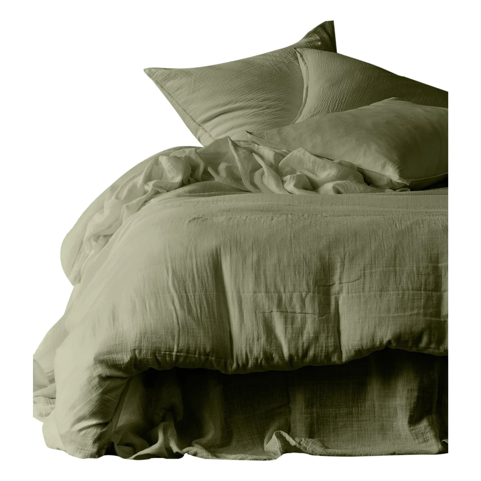 Haomy - Mykonos Cotton Gauze Pillowcases - Set of 2 | Khaki