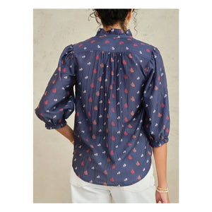 M.A.B.E. - Auden Cotton Blouse | Navy Blue