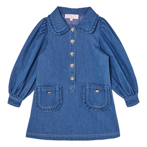 Tutu du Monde - Heartstring Denim Elbise | Mavi