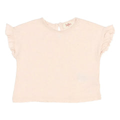 Búho - Baby Linen Ruffled T-Shirt | Light Pink