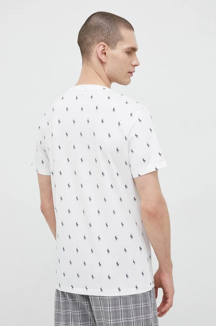 Kısa Kollu Pamuklu Pijama Üstü Polo Ralph Lauren