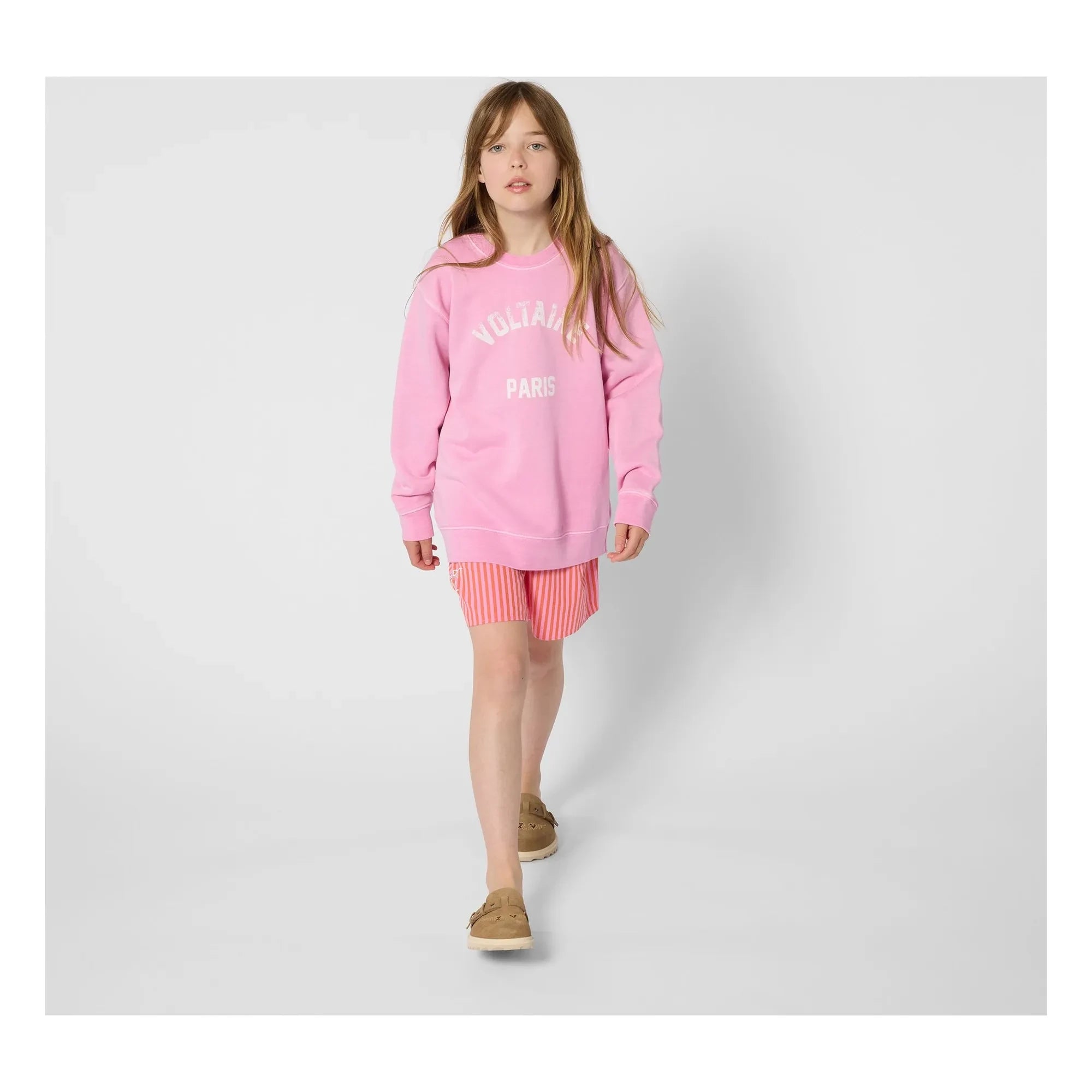 Zadig & Voltaire - Striped Elastic Waist Bermuda Shorts | Pink
