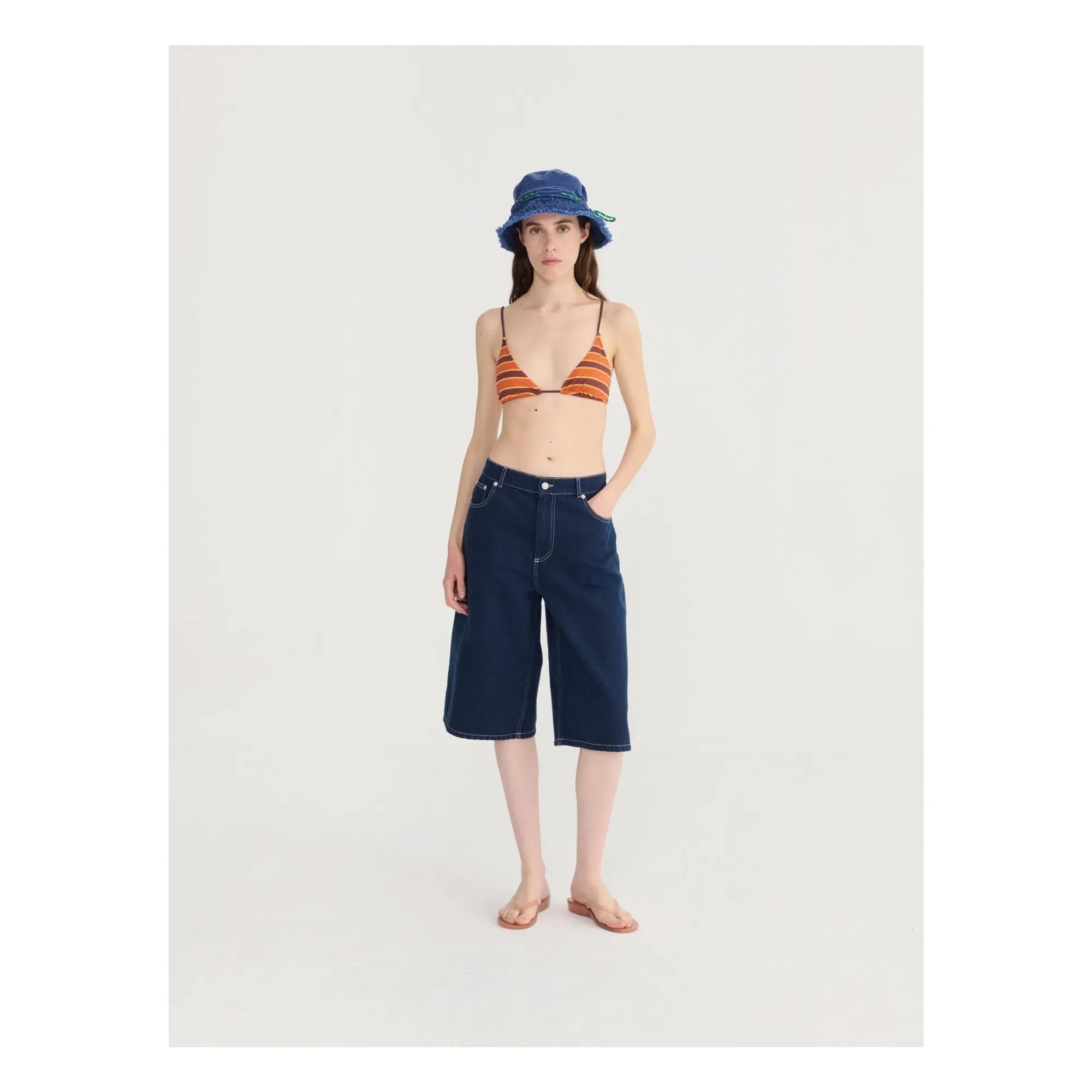 Bobo Choses - Organic Cotton Denim Bermuda Shorts | Blue