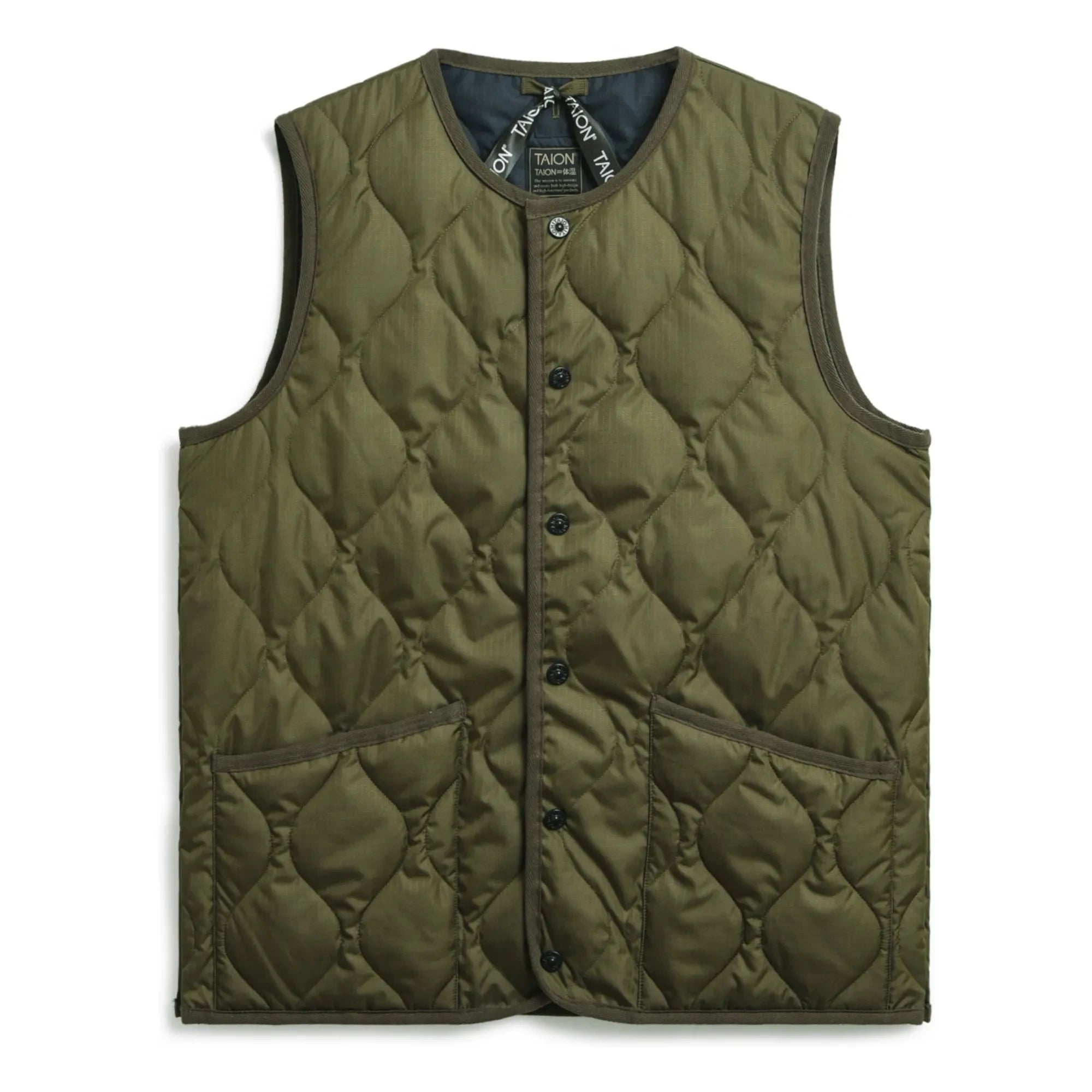 Taion - Unisex Military Sleeveless Vest | Dark Khaki