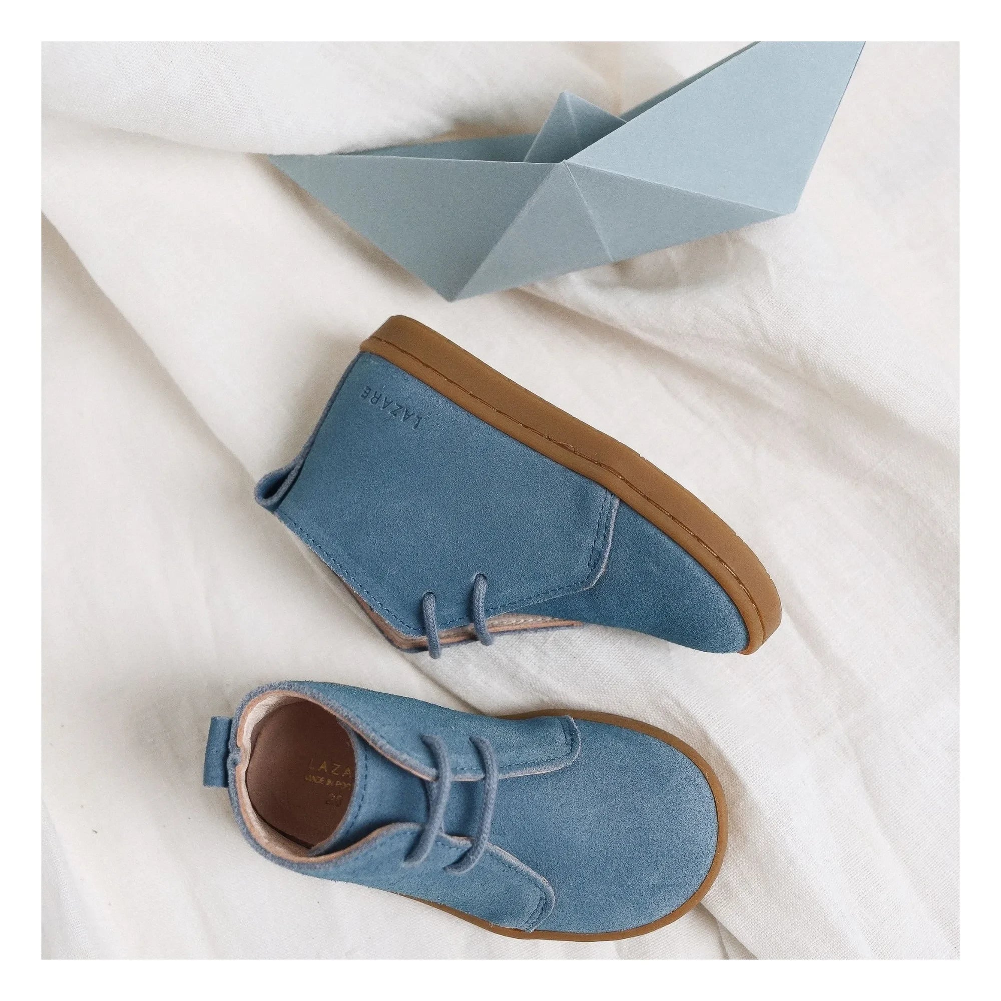 Lazare - Raoul Suede Lace Sneakers | Denim Blue