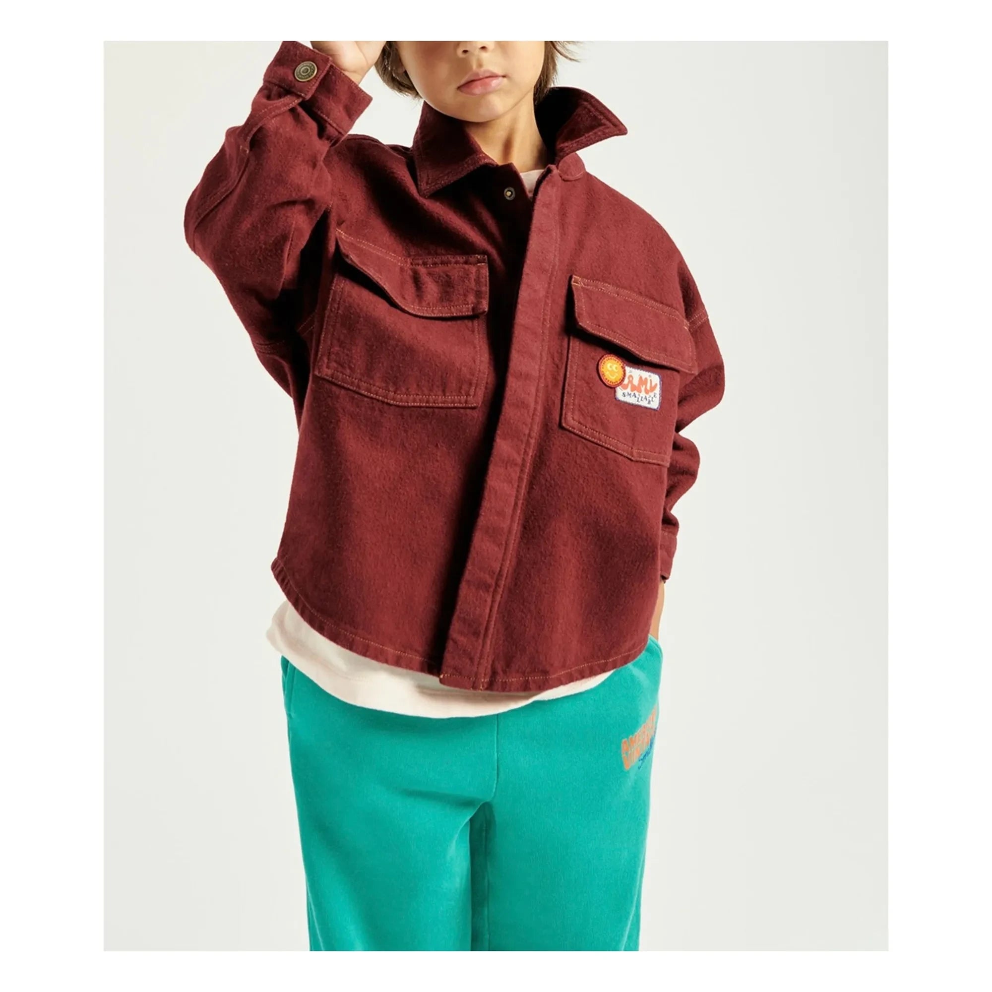 American Vintage - American Vintage X Smallable Collaboration - Spywood Denim Jacket | Crimson
