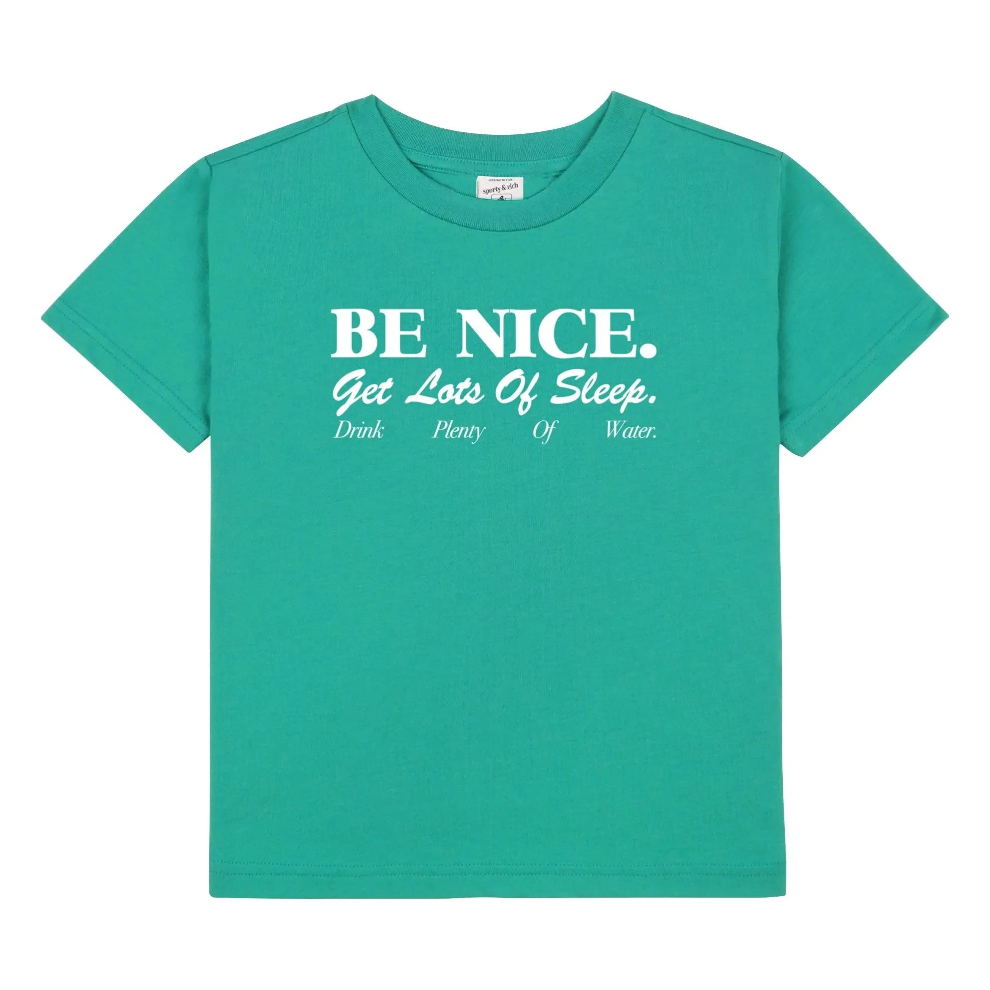 Sporty & Rich - Be Nice T-shirt Geri dönüştürülmüş pamuk | Turkuaz