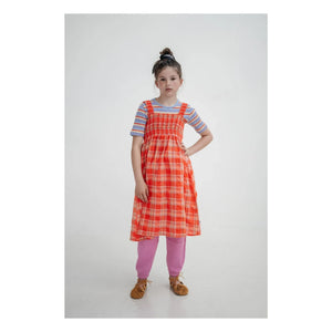 Repose AMS - Carreaux Smocked Dress | Coral