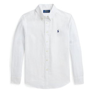 Ralph Lauren - Linen Sport Logo Shirt | White