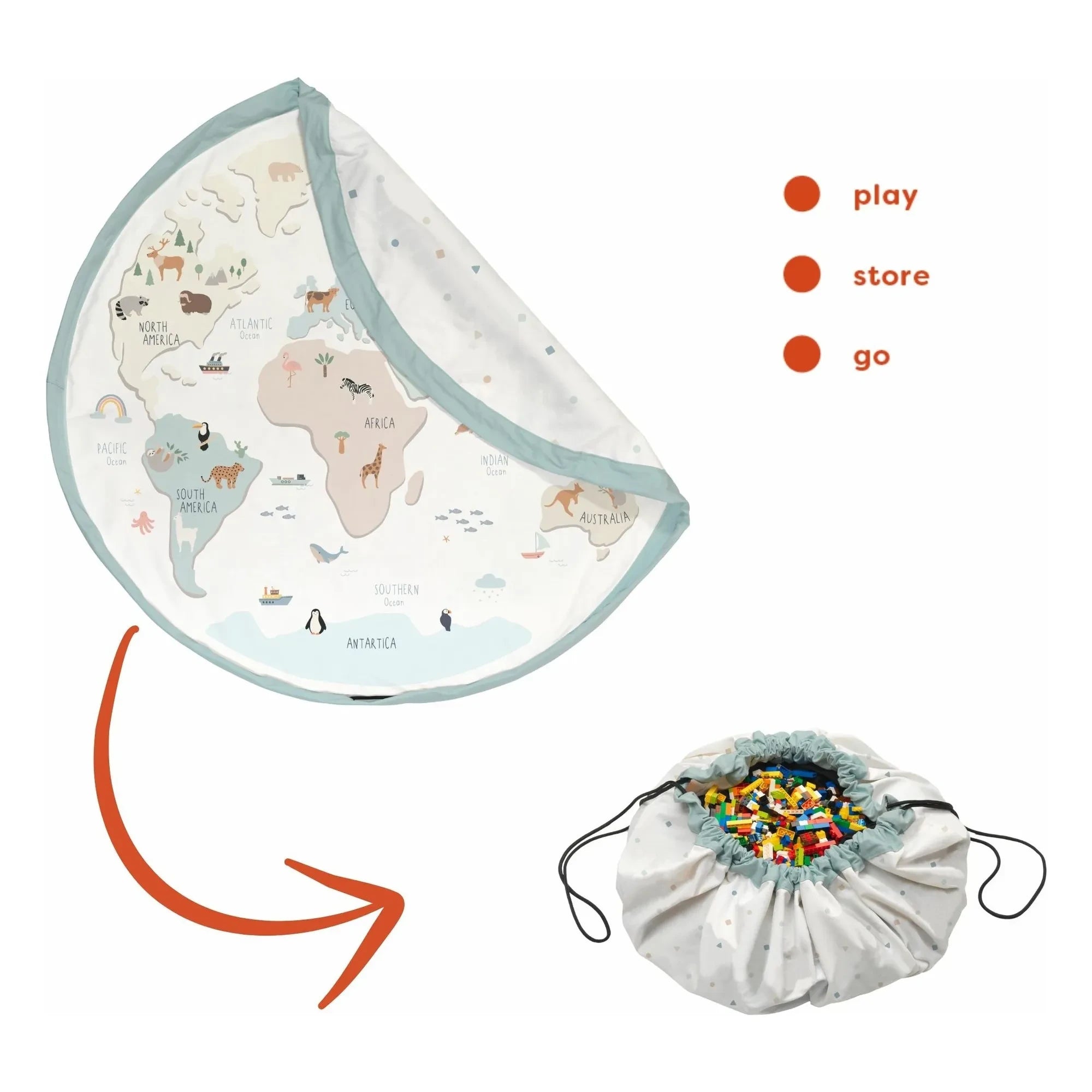 Play and Go - Noomad Play Bag / Mat - World Map